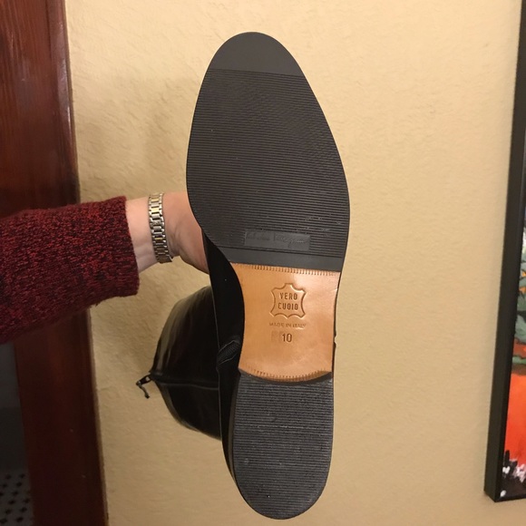 Salvatore Ferragamo Black Leather Riding Boots - Picture 6 of 8